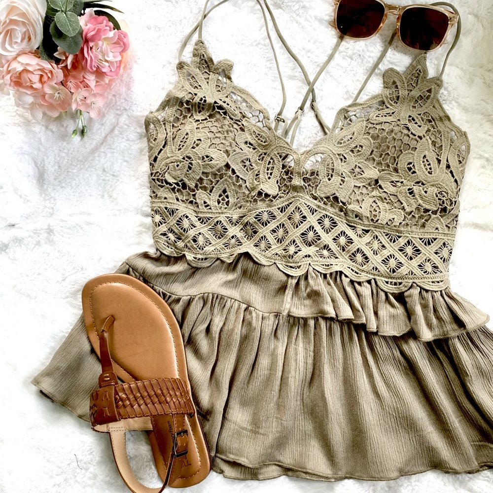 Lace and Frills Tank
